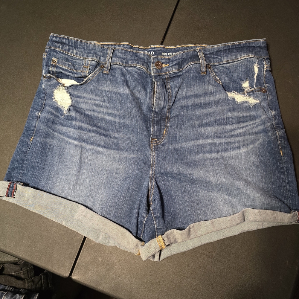 Torrid Light Blue Distressed Jean Shorts